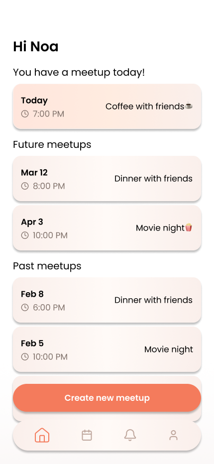 MeetMe! home screen on a mobile device